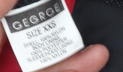 George Men’s Red Windbreaker XXS Manchester 2002 Lightweight Jacket