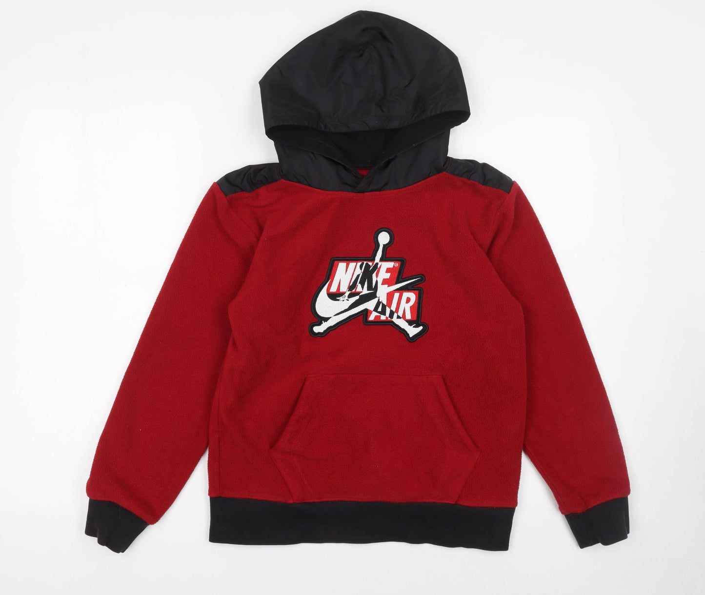 Nike Boys Red Fleece Pullover Hoodie 10-12 Years Jordan Jumpman Logo