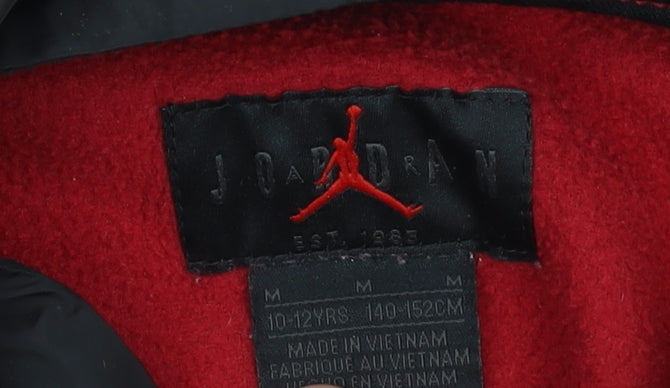 Nike Boys Red Fleece Pullover Hoodie 10-12 Years Jordan Jumpman Logo