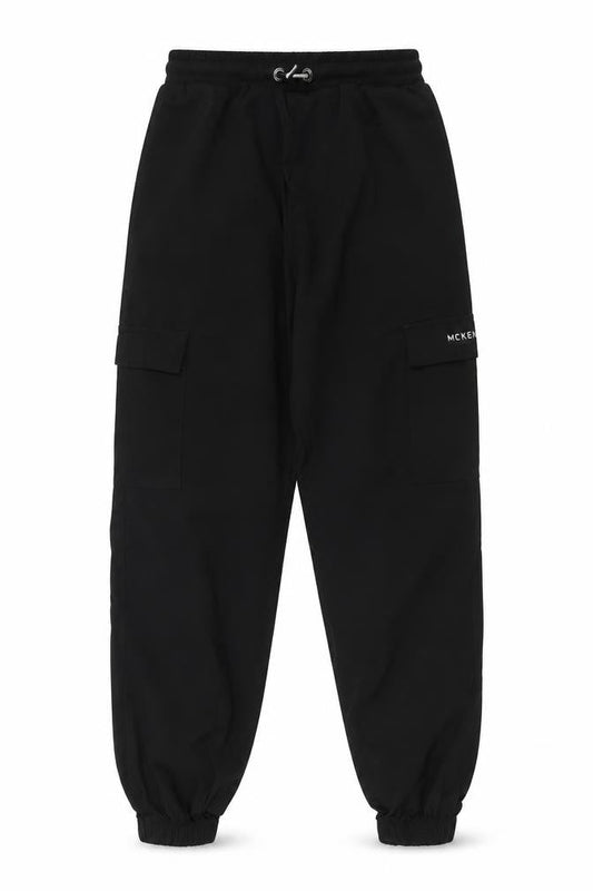 McKenzie Boys Black Cargo Trousers 14 Years Elastic Waist Joggers