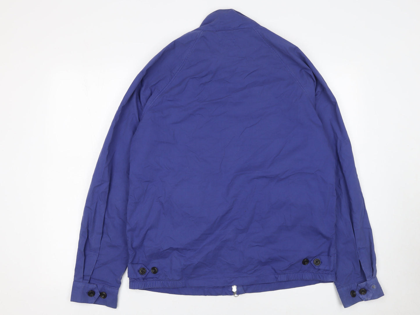 Hartford Men's Blue Cotton Basic Jacket Size 50 Regular Fit