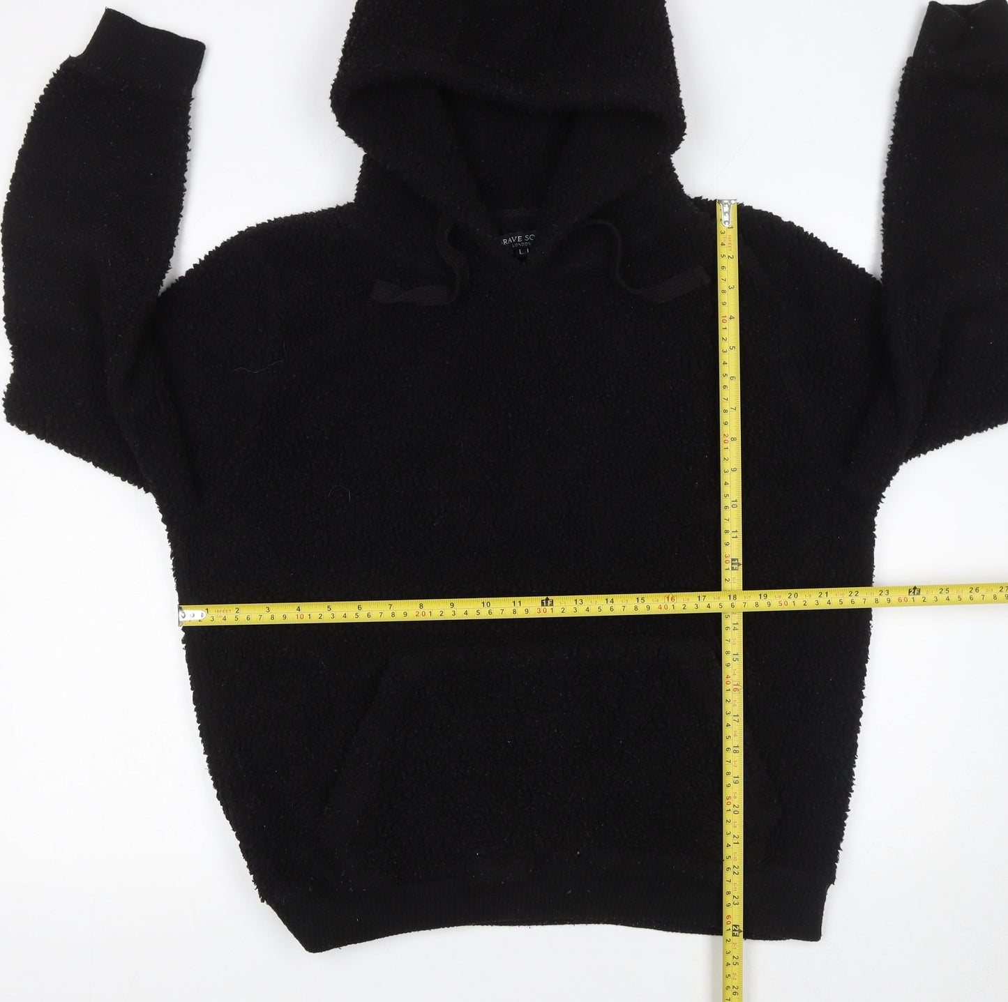 Brave Soul Women’s Black Pullover Hoodie L Soft Fleece Casual