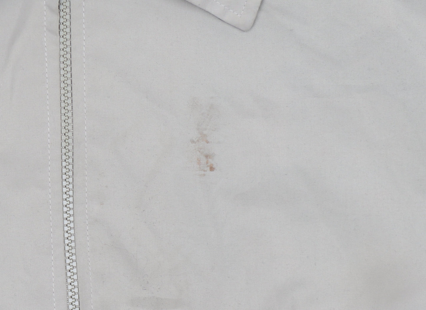 Urban Vintage Men's Beige L Basic Polyester Zip Jacket