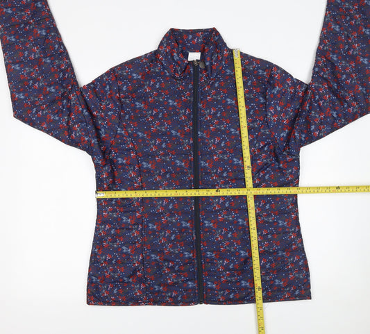 Anne de Lancay Women's Blue Floral Puffer Jacket Size M