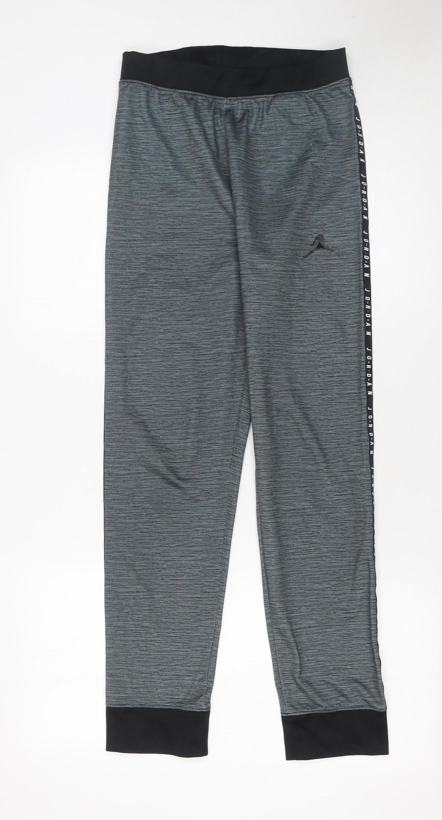 Jordan Boys Grey Jogger Trousers 12-13 Years Polyester Athletic Pants