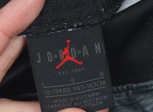 Jordan Boys Grey Jogger Trousers 12-13 Years Polyester Athletic Pants