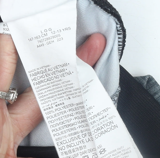 Jordan Boys Grey Jogger Trousers 12-13 Years Polyester Athletic Pants