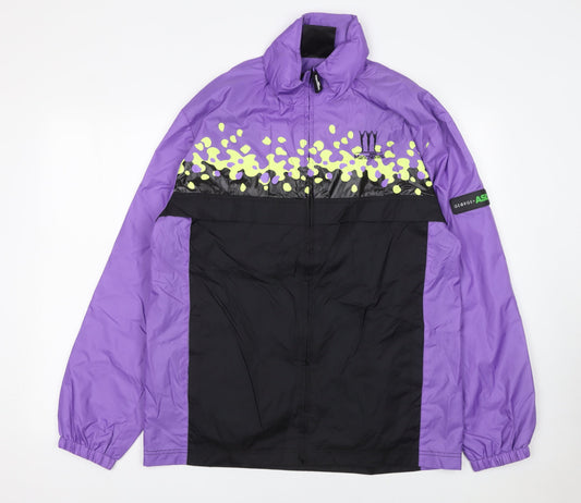 George ASDA Men's Purple & Black Windbreaker Jacket Size S Manchester 2002