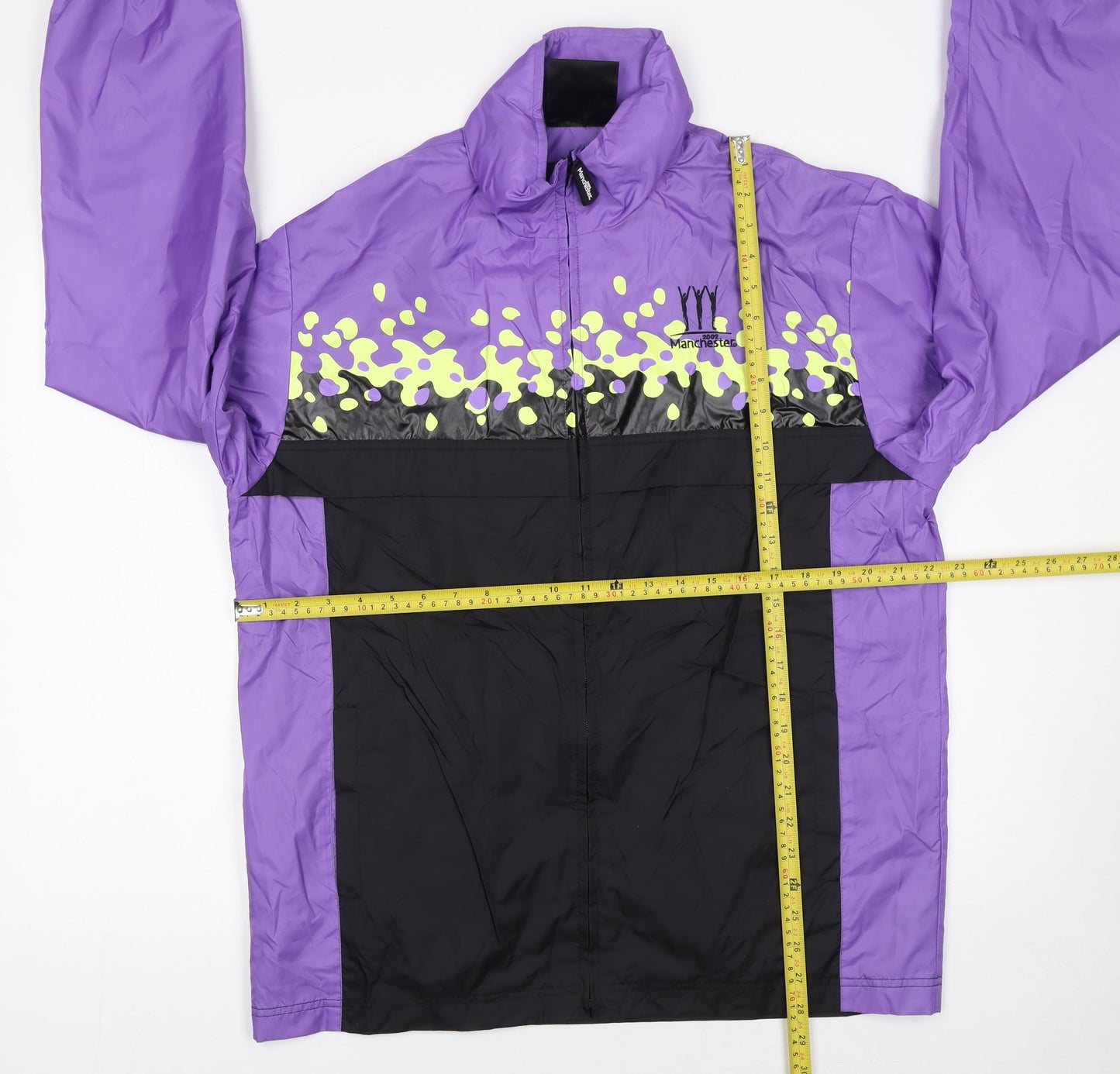 George ASDA Men's Purple & Black Windbreaker Jacket Size S Manchester 2002