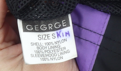 George ASDA Men's Purple & Black Windbreaker Jacket Size S Manchester 2002