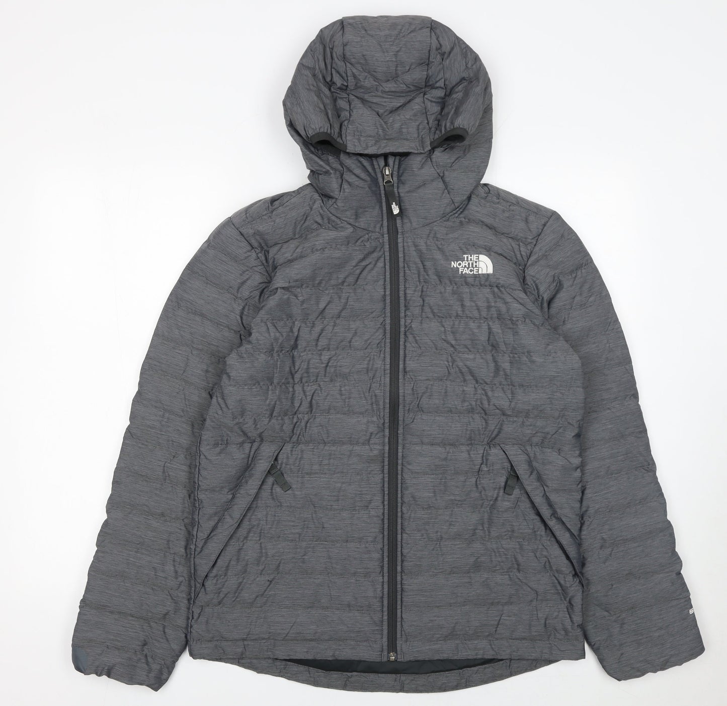 The North Face Boys Grey XL Hooded Down Puffer Jacket