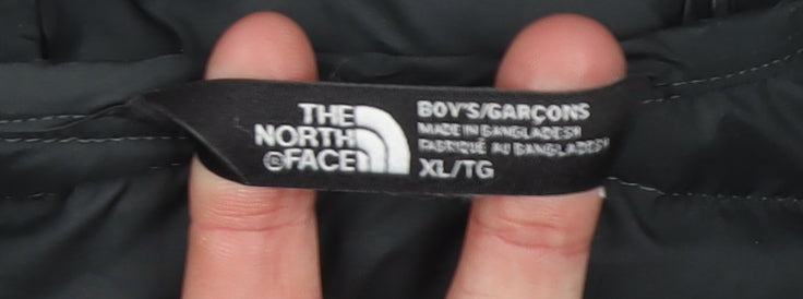 The North Face Boys Grey XL Hooded Down Puffer Jacket