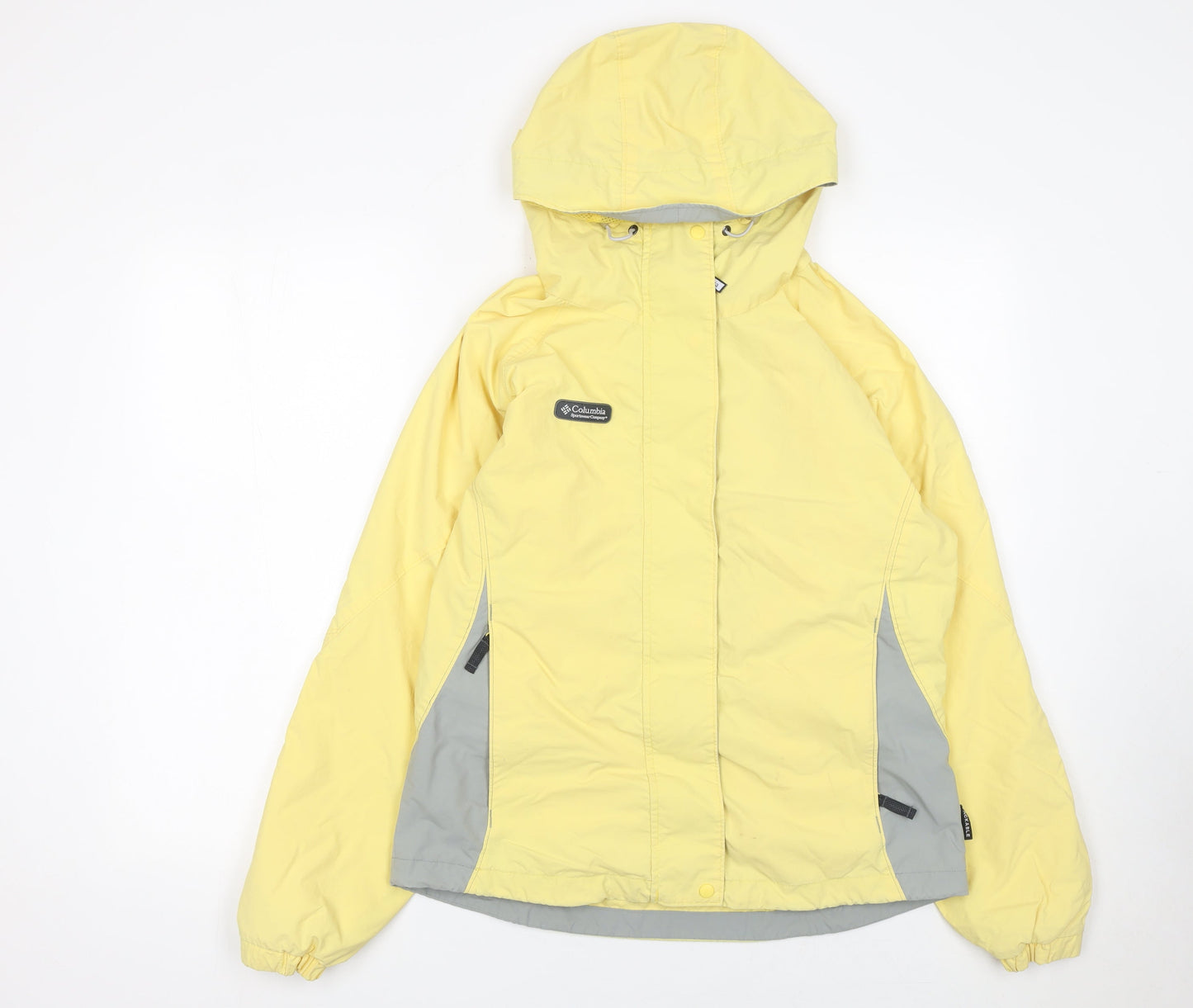Columbia Women's Yellow Waterproof Hooded Rain Jacket M