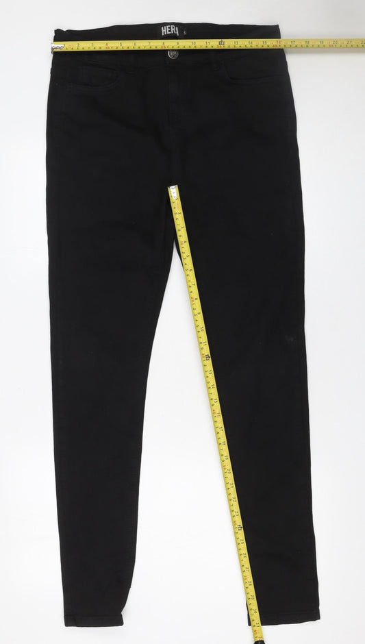 HERA Mens Black Skinny Jeans 34L Cotton Blend Stretch Denim