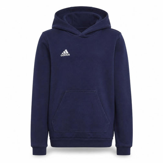 Adidas Boys Blue Pullover Hoodie 9-10 Years Regular Fit Fleece Sweatshirt