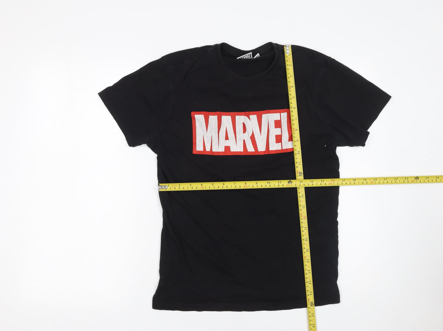 Marvel Men’s Black Avengers Logo Graphic T-Shirt M Regular Fit