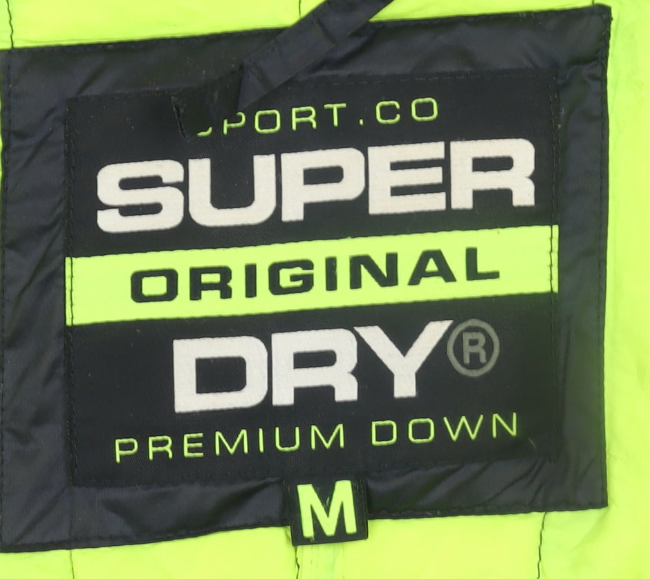 Superdry Men's Blue Hooded Puffer Jacket Medium Lightweight Down