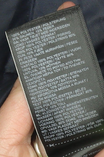 Superdry Men's Blue Hooded Puffer Jacket Medium Lightweight Down