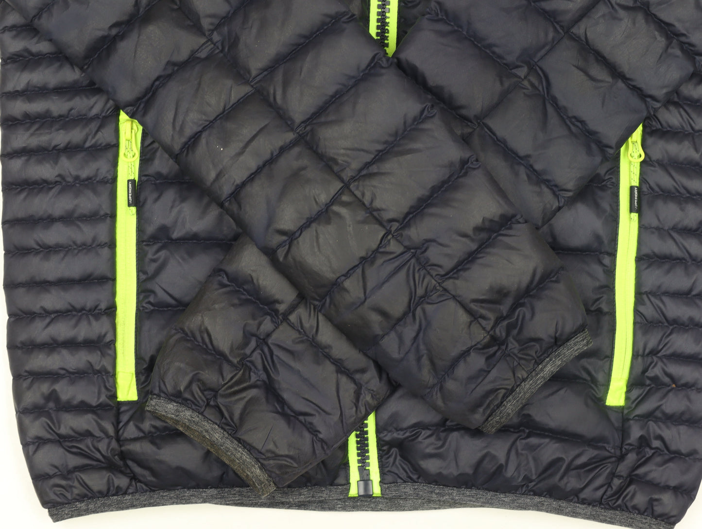 Superdry Men's Blue Hooded Puffer Jacket Medium Lightweight Down