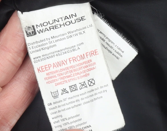 Mountain Warehouse Boys Black 13 Years Hooded Puffer Jacket Winter Coat