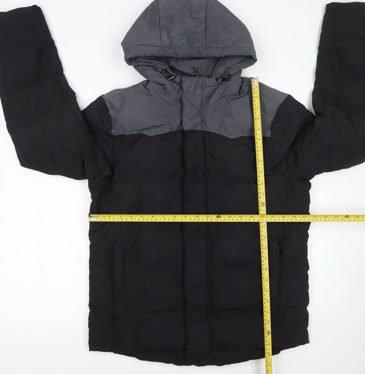 National Geographic Men's Black M Puffer Jacket Hooded Insulated Winter Coat