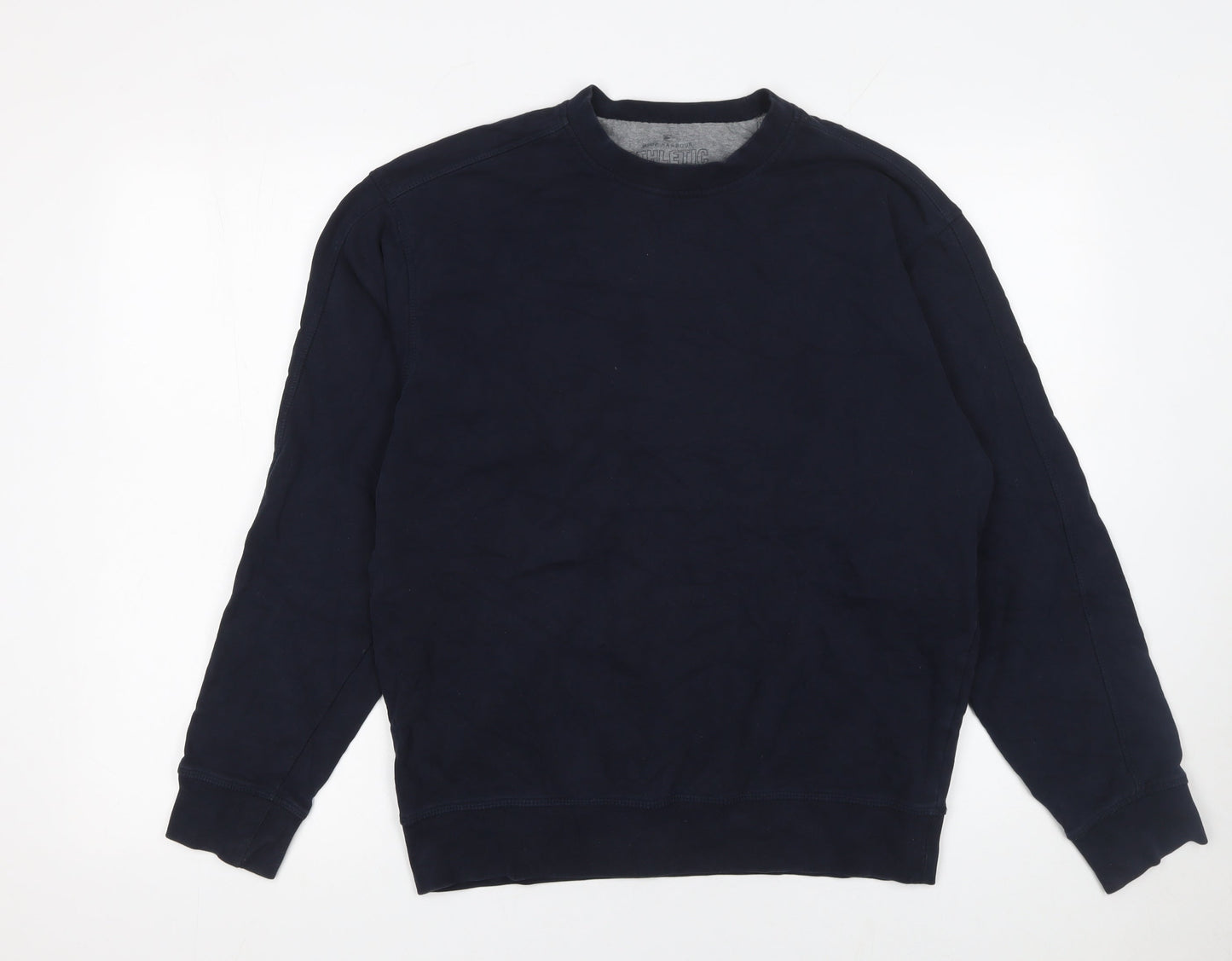Marks and Spencer Men's Blue Small Crew Neck Cotton Sweatshirt