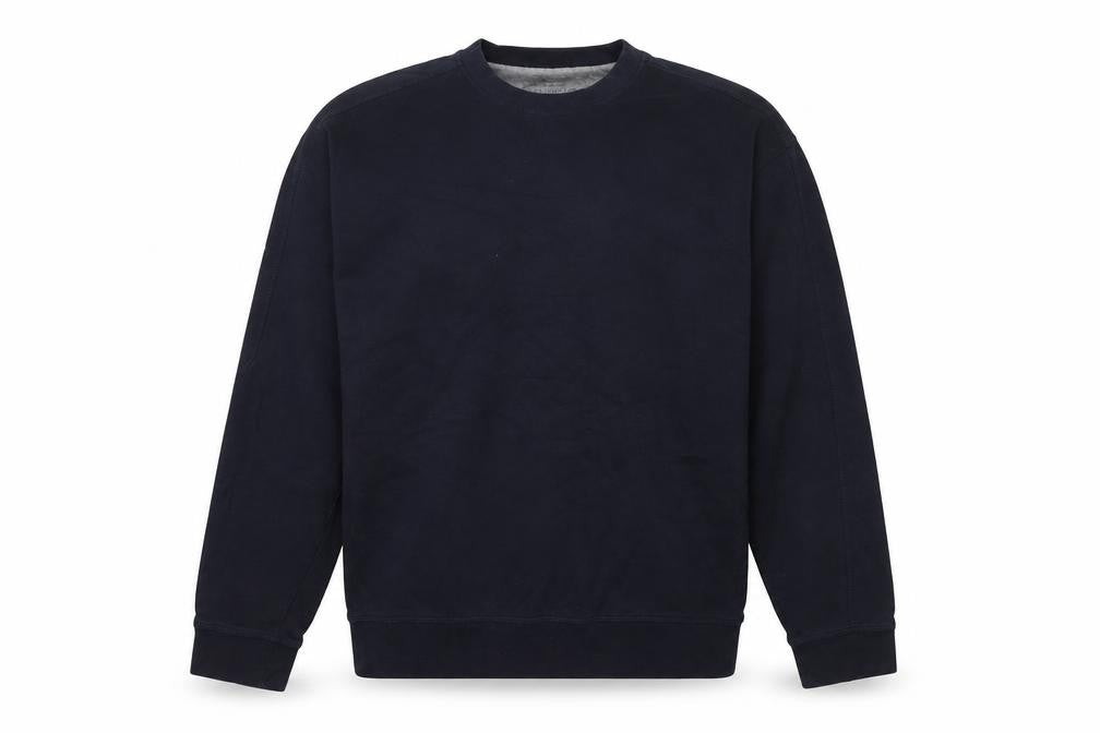 Marks and Spencer Men's Blue Small Crew Neck Cotton Sweatshirt