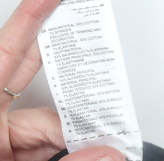 Adidas Girls Black 8-9 Years Ankle Leggings Cotton Stretch Sportswear