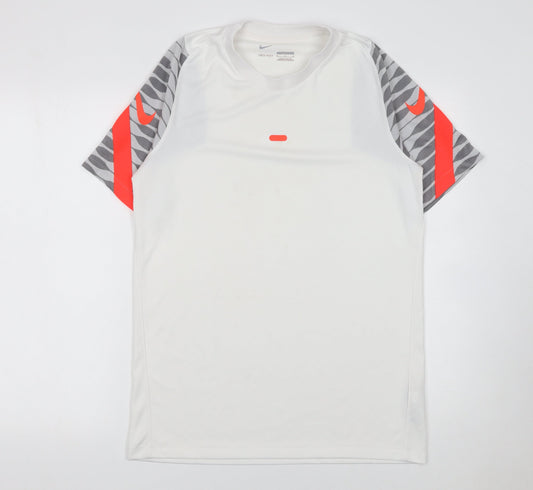 Nike Men's White Slim Fit Dri-Fit Sports T-Shirt M