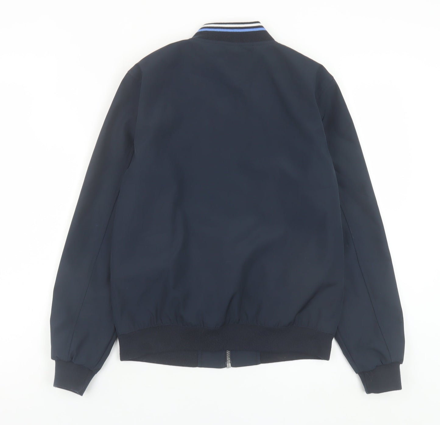Next Boys Blue Bomber Jacket Age 12 Years Full Zip Lined Casual