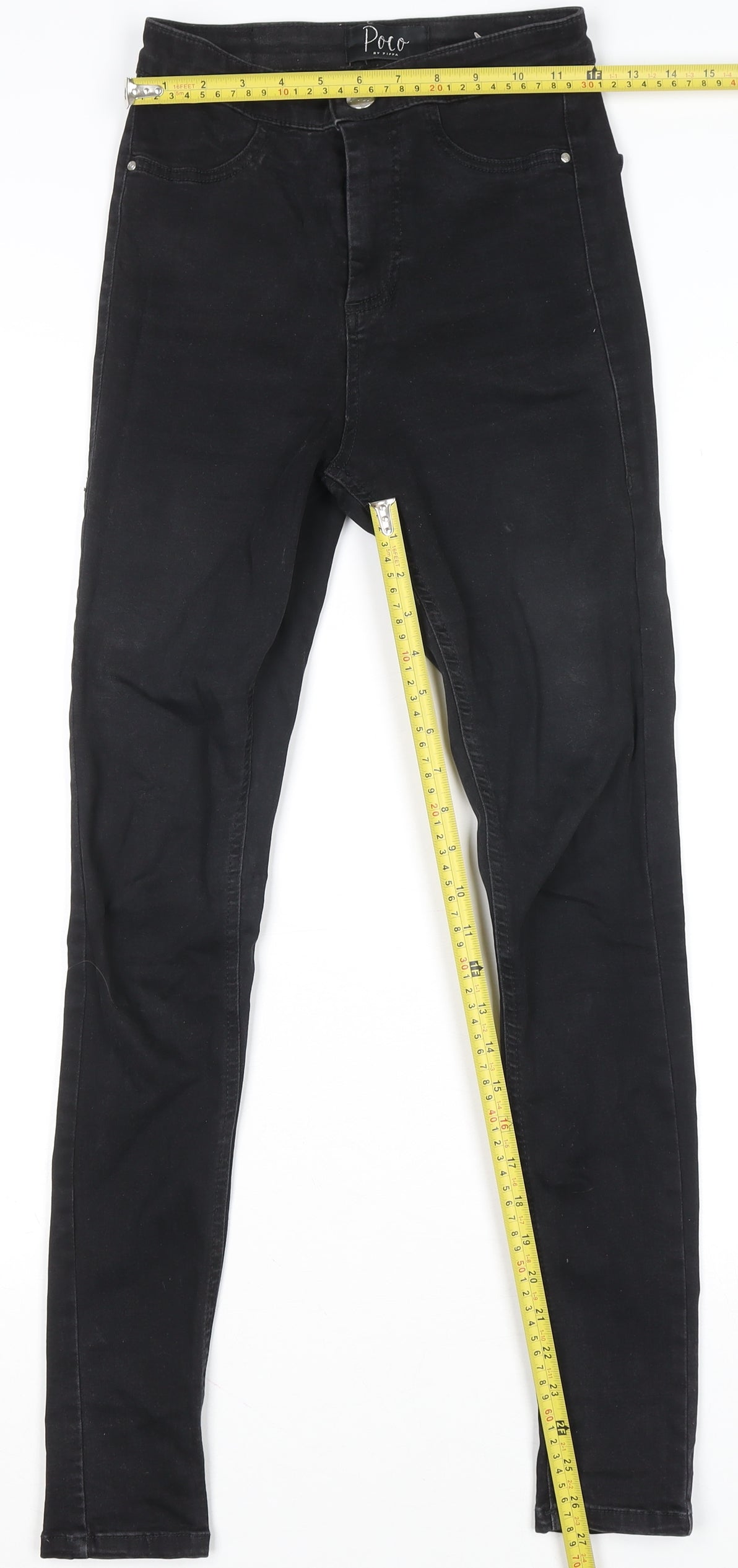 Poco by Pippa Women's Black Skinny Jeans Size 6R Stretch Denim