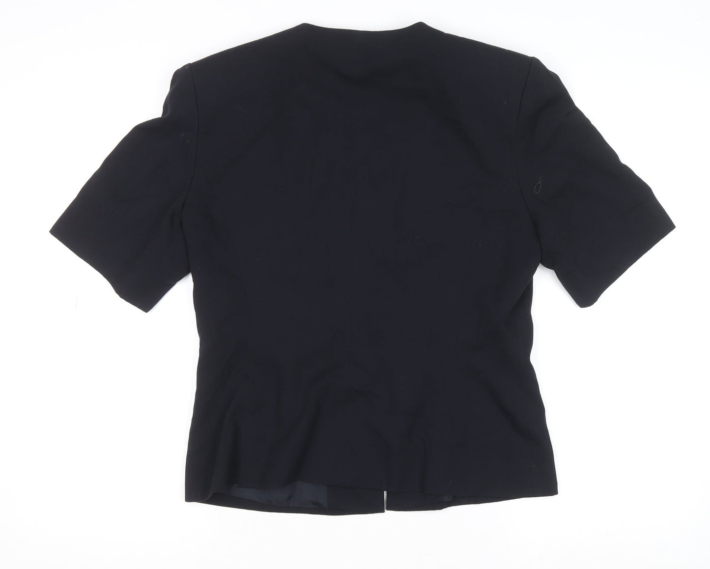 Cartoon Women’s Black Short Sleeve Single-Breasted Suit Jacket Size 10