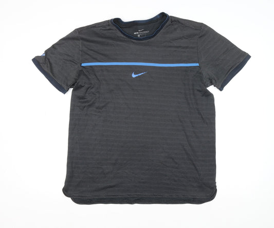 Nike Mens Black AeroReact Running T-Shirt Size S Lightweight Breathable