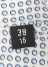 Hugo Boss Men’s Blue Slim Fit Geometric Button-Up Long Sleeve Shirt Size 15