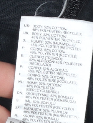 Adidas Boys Black Full Zip Sweatshirt 9-10 Years Sports Jacket Top