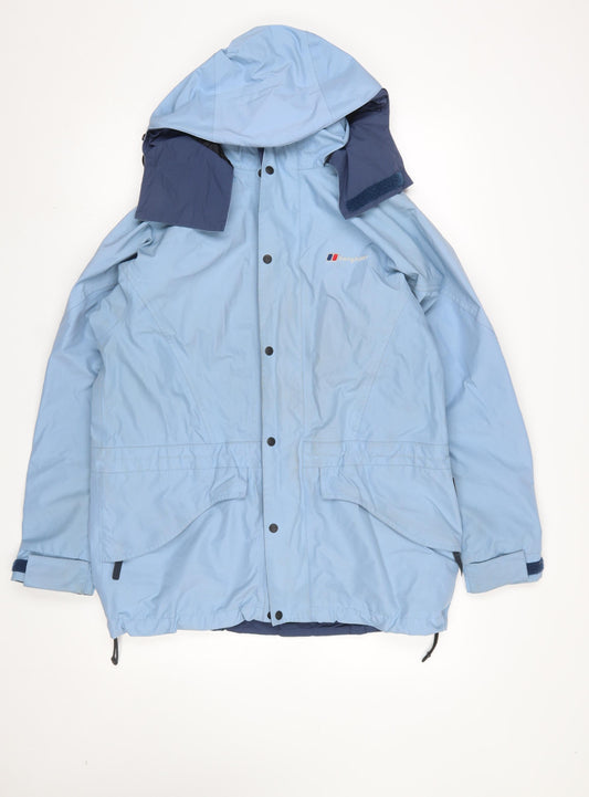 Berghaus Womens Blue Waterproof Hooded Rain Jacket Size 10