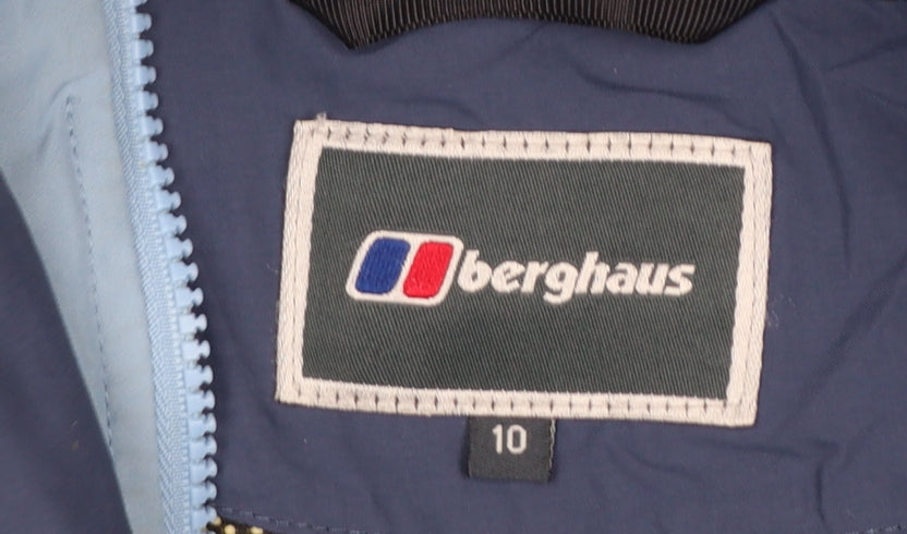 Berghaus Womens Blue Waterproof Hooded Rain Jacket Size 10