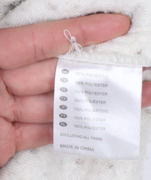 Dickies Mens Ivory Fleece 1/2 Zip Hoodie XL Hooded Sweatshirt