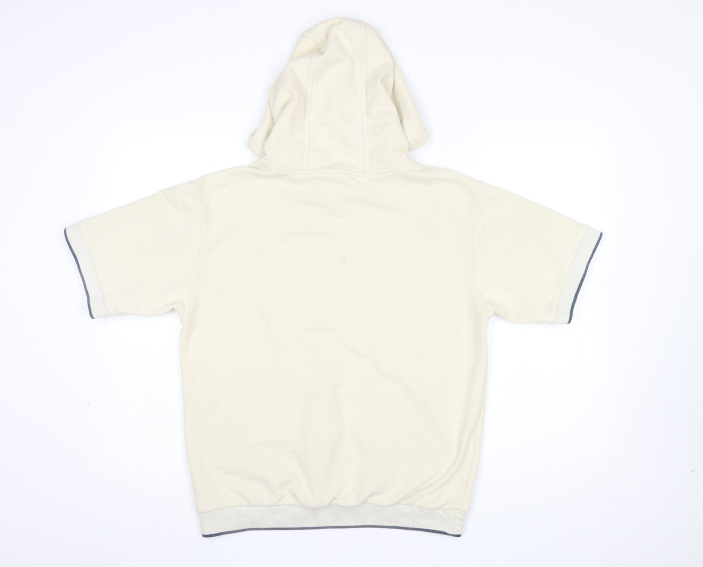 Nike Men Beige Short Sleeve Pullover Hoodie S Graphic Logo