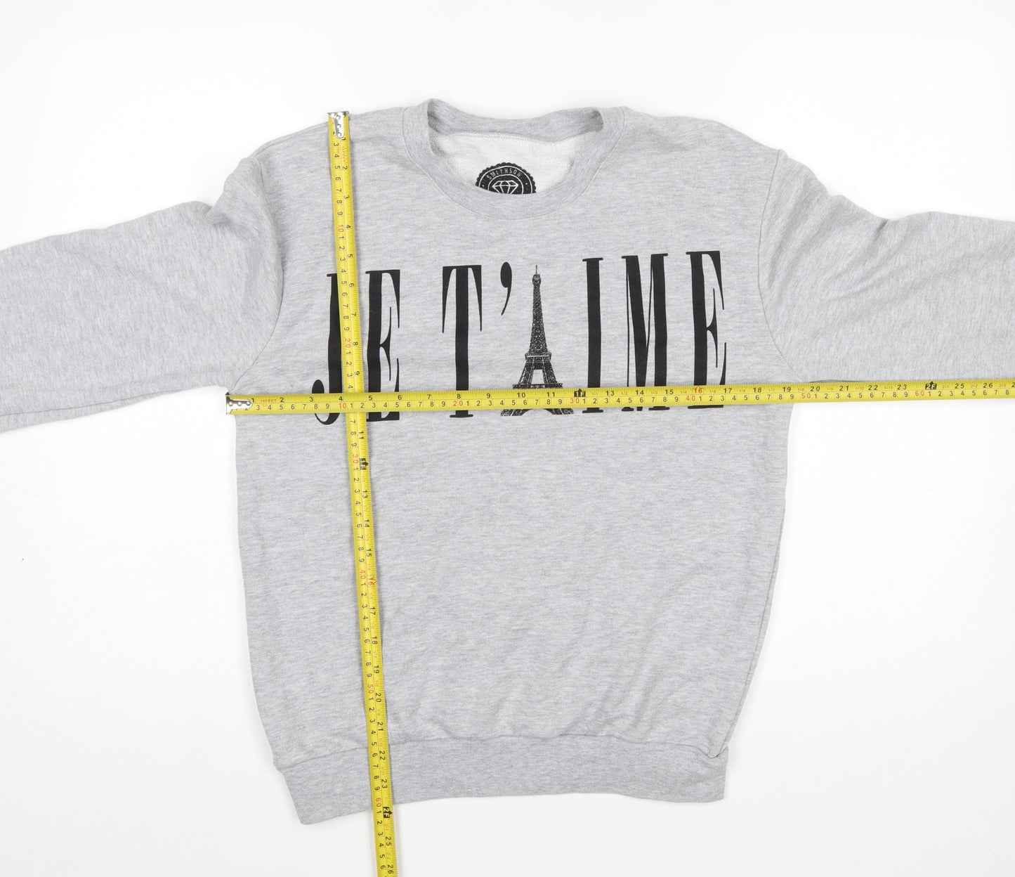 Smithson Clothing Women's Grey 'Je T’aime' Graphic Sweatshirt Size S