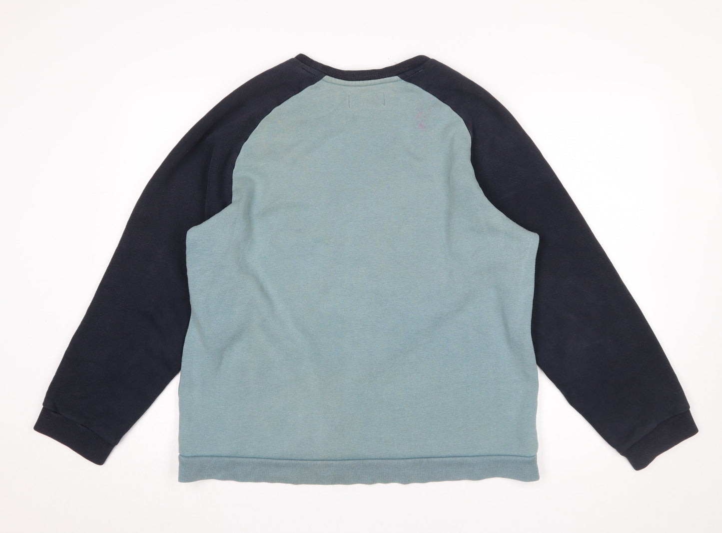 Chaps Men's Blue Crew Neck Pullover Sweatshirt Size L Embroidered Logo