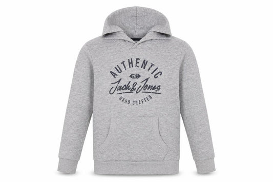 Jack & Jones Boys Grey Pullover Hoodie Size 152 Cotton Blend Long Sleeve