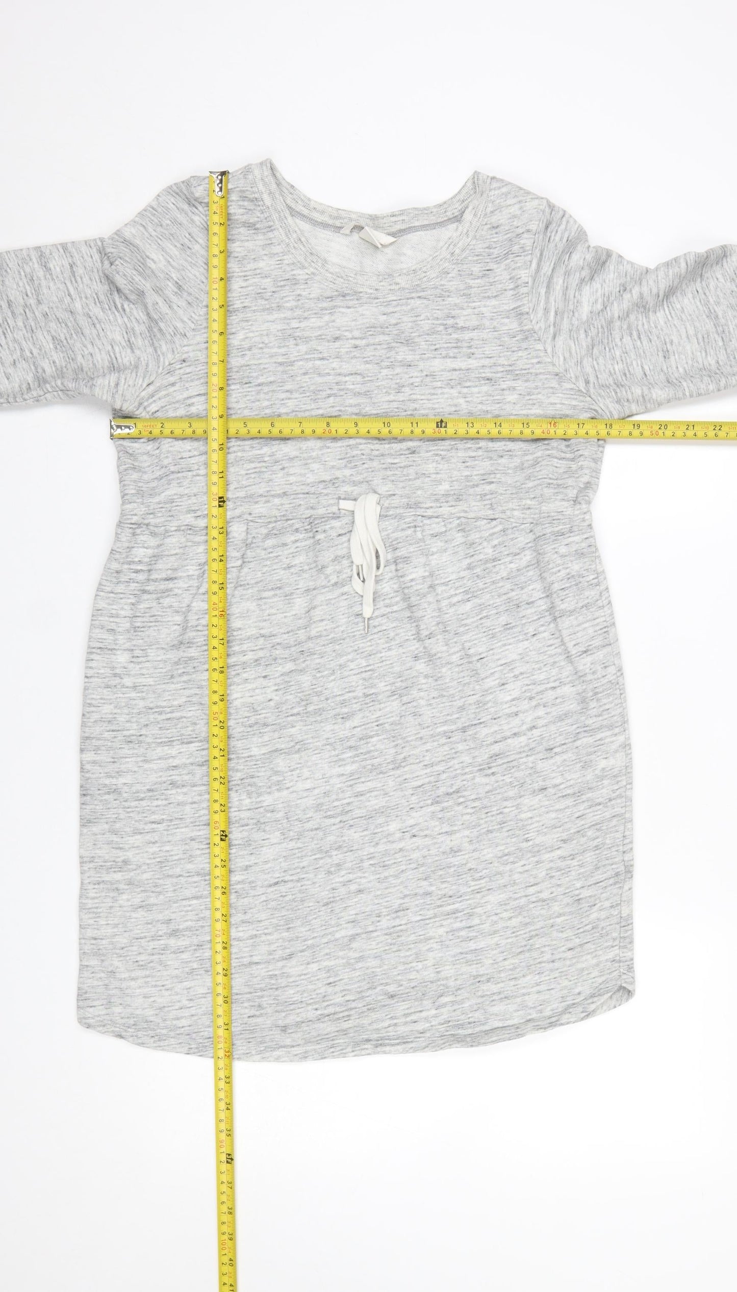 H&M Mama Grey Maternity Tunic Sweatshirt Women’s Size 12 Cotton Blend