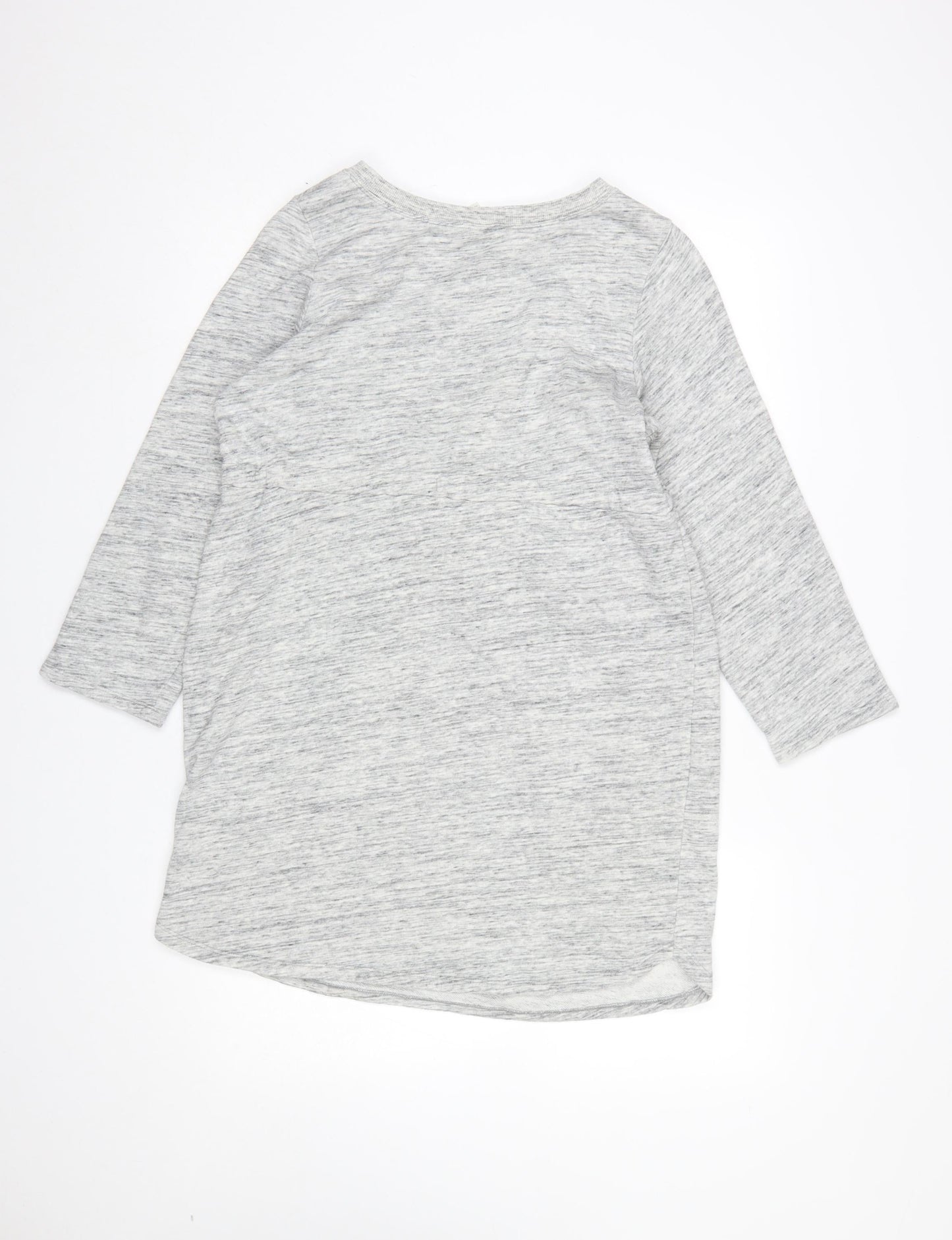 H&M Mama Grey Maternity Tunic Sweatshirt Women’s Size 12 Cotton Blend