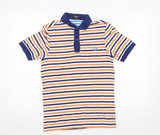 Fred Perry Men's Multicoloured Striped Slim Fit Polo Shirt Size S