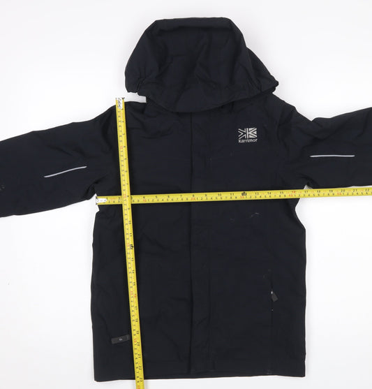 Karrimor Boys Black Hooded Waterproof Rain Coat Jacket 11-12 Years