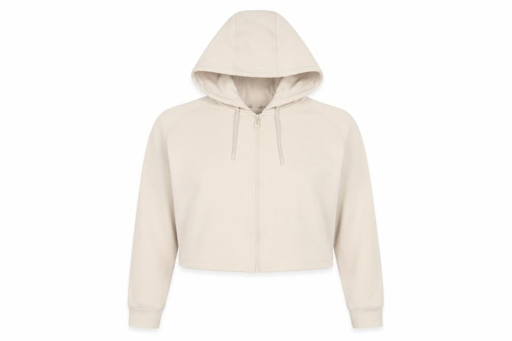 Kappa x Primark Women Beige Full Zip Hoodie L Cotton Blend