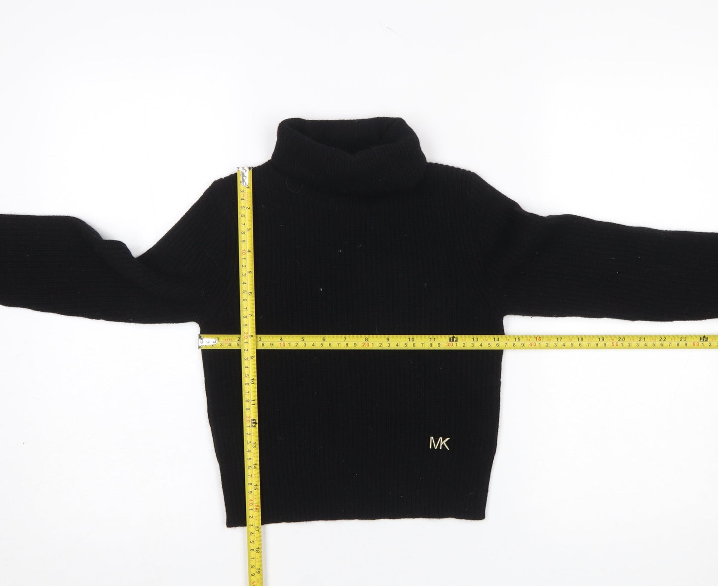 Michael Kors Women's Black Roll Neck Wool Blend Jumper XXS