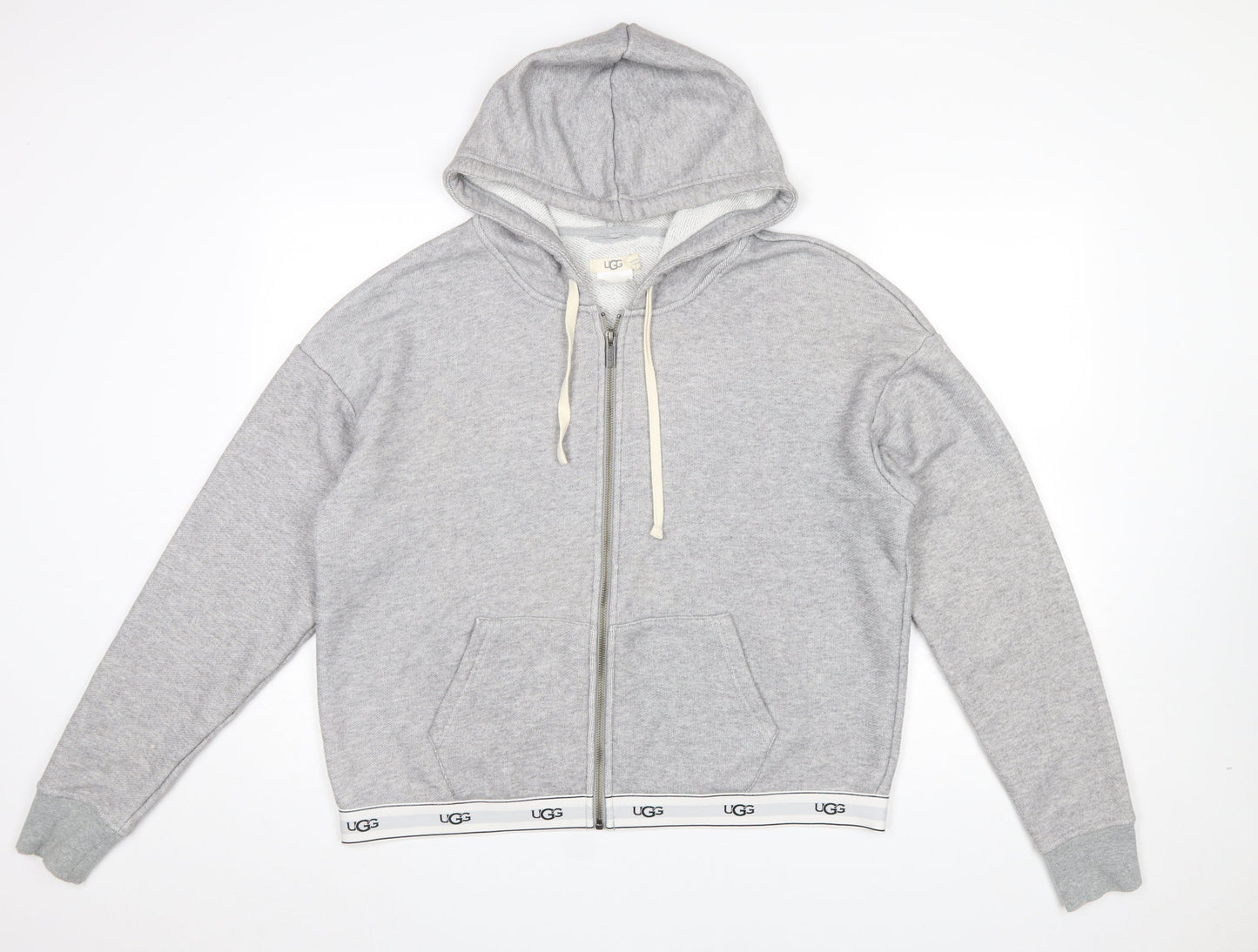 UGG Women’s Grey Full Zip Hoodie XL Cotton Blend Casual Sweatshirt