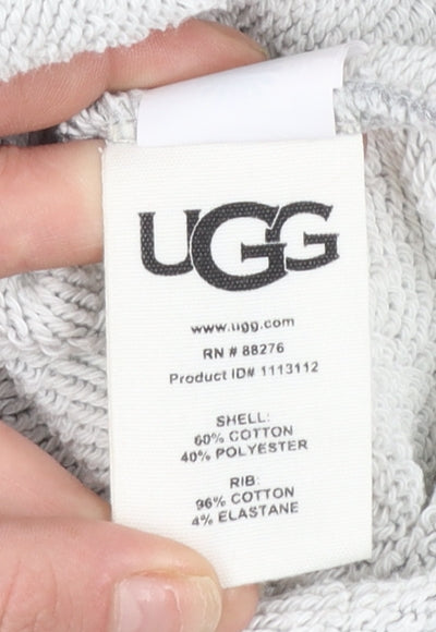 UGG Women’s Grey Full Zip Hoodie XL Cotton Blend Casual Sweatshirt